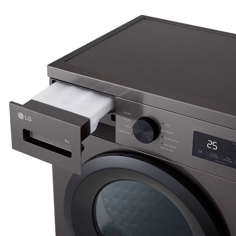 Secadora Bomba de Calor LG RHA1008NDK – 8 kg, A++, Libre instalación
