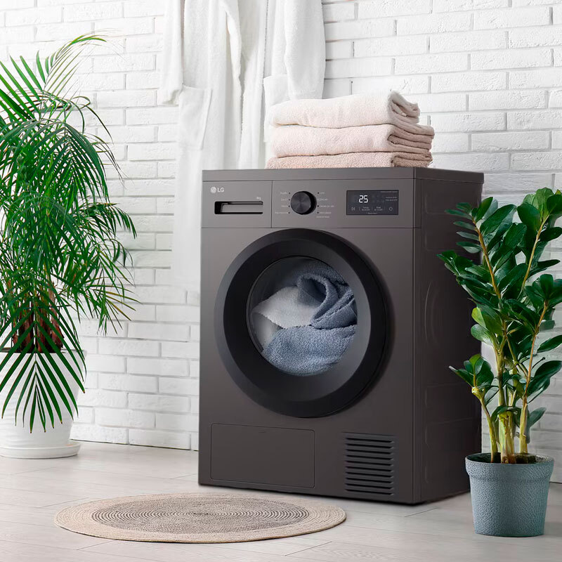 Secadora Bomba de Calor LG RHA1008NDK – 8 kg, A++, Libre instalación