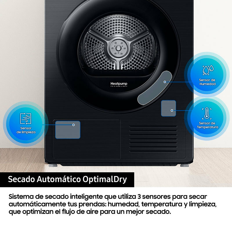 Secadora Samsung DV90DG52A0ABEC – 9 kg, Bomba de calor, WiFi