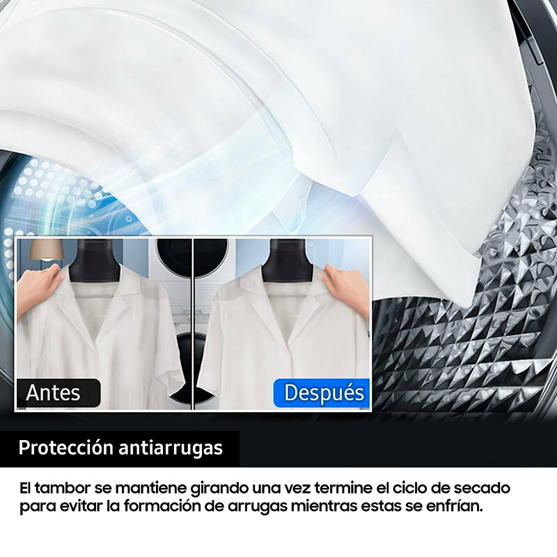 Secadora Samsung DV90DG52A0AEEC – 9 kg, Bomba de calor, WiFi SmartThings