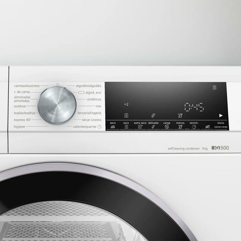 Secadora Siemens WQ45G2D0ES – 9 kg, Bomba de calor, Sensor autoDry