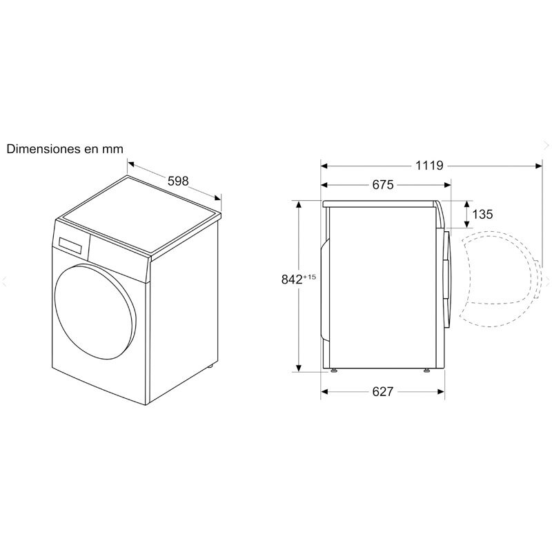 Secadora bomba de calor Siemens WR47B2D0ES – 9 kg, Clase A, Home Connect