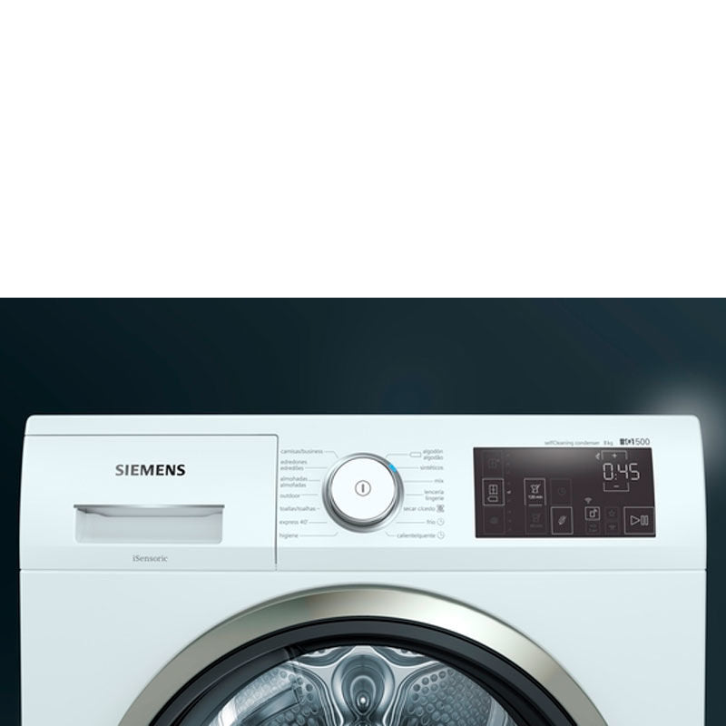Secadora de ropa Siemens WT47URH1ES – Bomba de calor, 8 kg, A+++