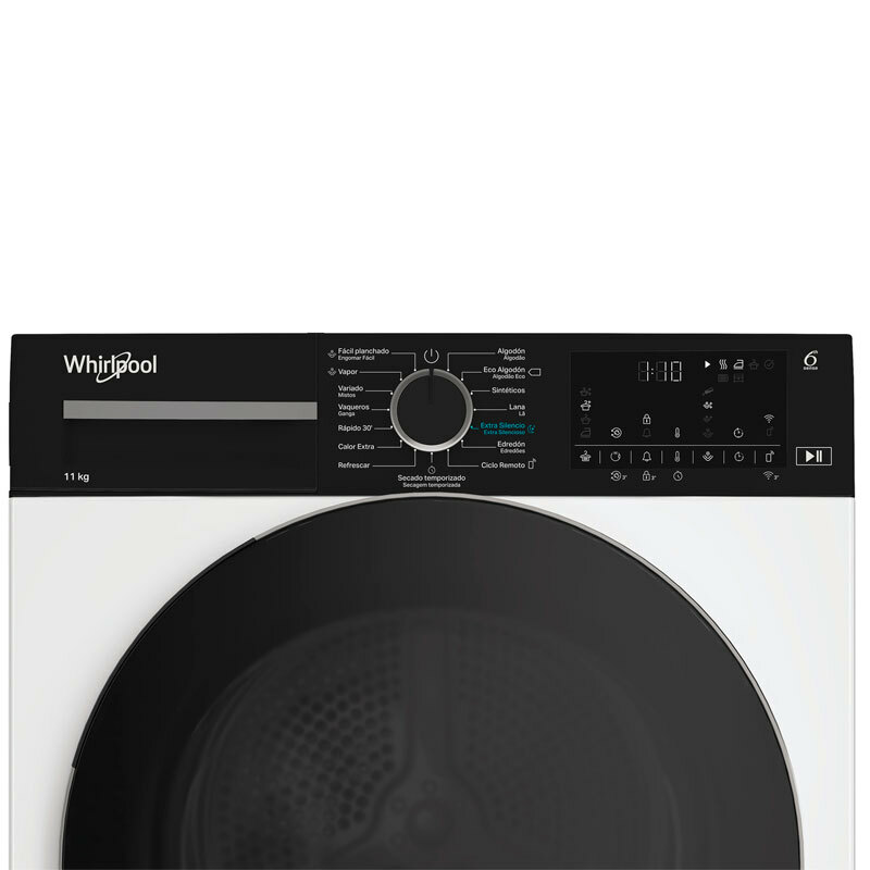 Secadora Whirlpool CWD113MWBSSPT – 11 kg, Bomba de calor, WiFi