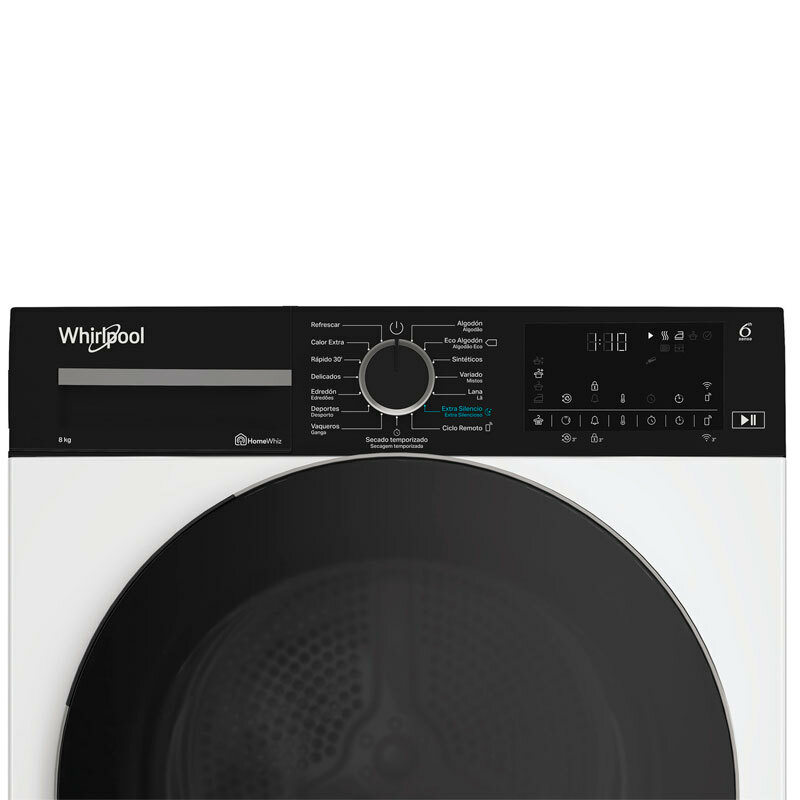 Secadora Whirlpool CWD84MWBSSPT – 8 kg, Bomba de calor, Wi‑Fi