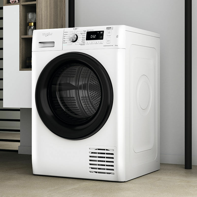 Secadora Whirlpool FFTM118X3BYSPT – Bomba de calor, 8 kg, Sense Inverter