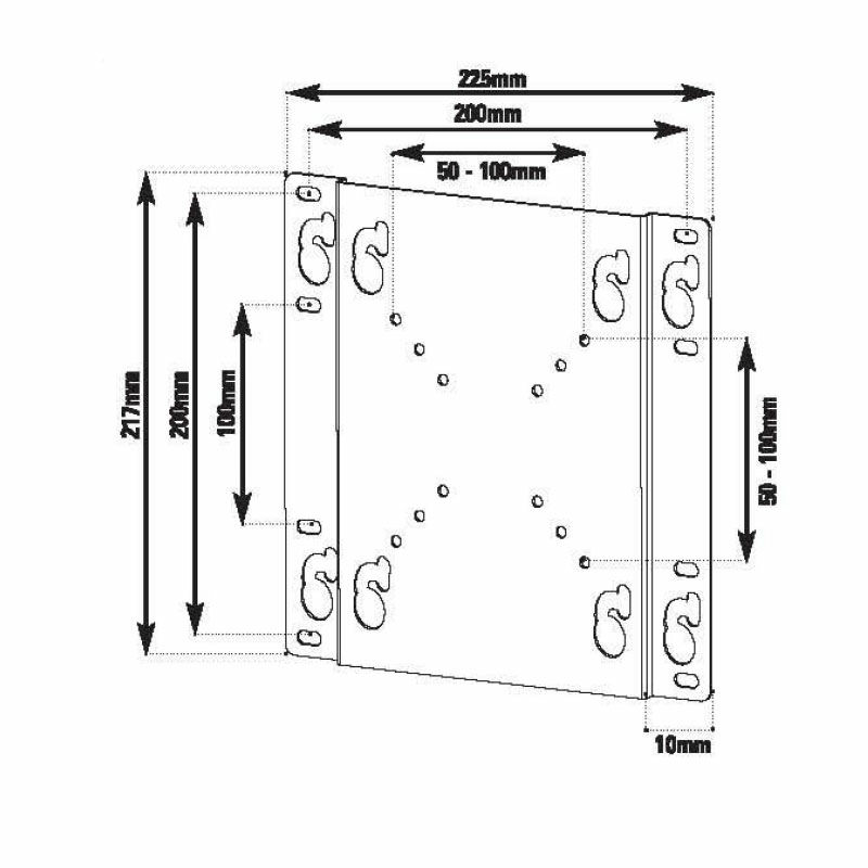 Soporte de pared Vivanco BFI 6020 – Perfil ultraplano, Acero resistente, Hasta 43"