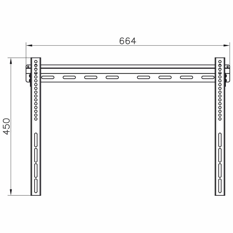 Soporte de pared TV Vivanco BFI 6060 – 55–65 pulgadas, soporta 50 kg, perfil 2,2 cm
