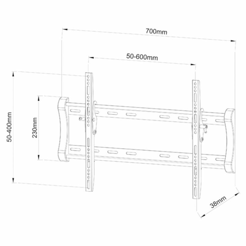 Soporte de pared Vivanco BTI 6060 – Inclinable, Hasta 65", Carga 50 kg