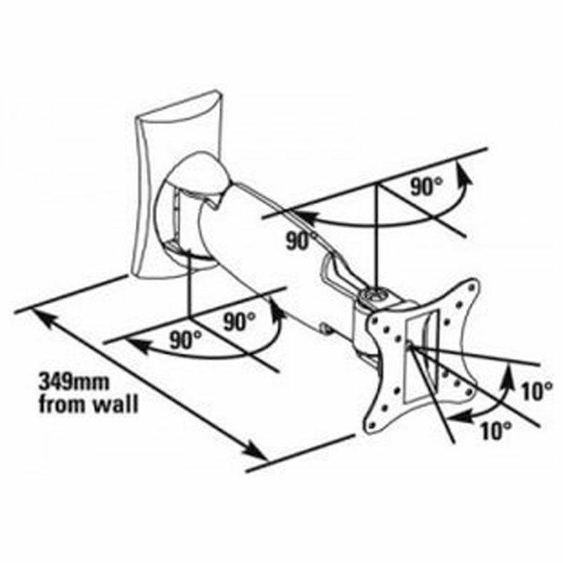 Soporte de pared TV Vivanco WM 3220 – 19–40", inclinable y giratorio, carga 20 kg