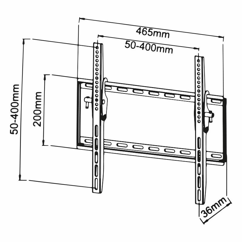 Soporte de pared inclinable Vivanco WTP 410 – 23–55 pulgadas, 45 kg, perfil 3,6 cm