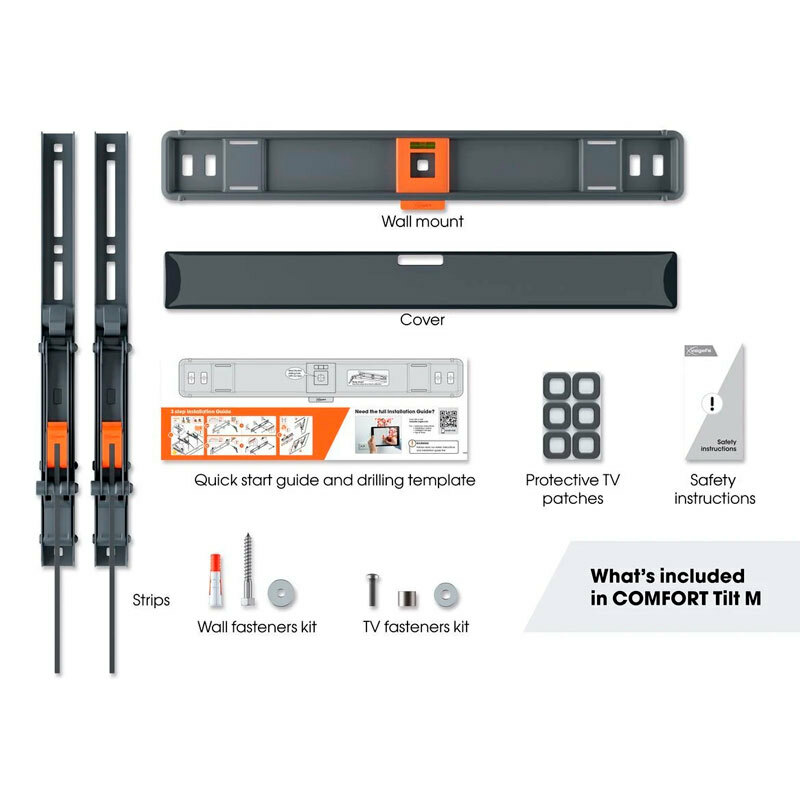 Soporte de pared Vogel's TVM 3413 – 32–65", Inclinable 20°, ClickLoc seguro