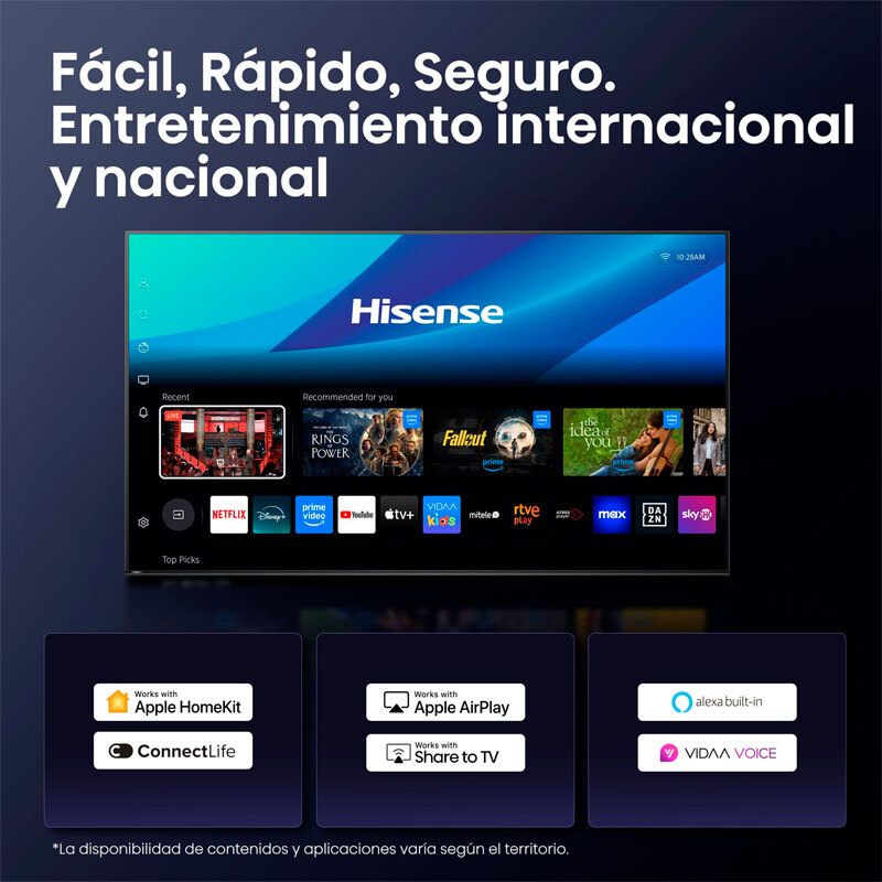 Televisor Hisense 55E77Q – 55" QLED 4K UHD, Dolby Vision, VIDAA U9