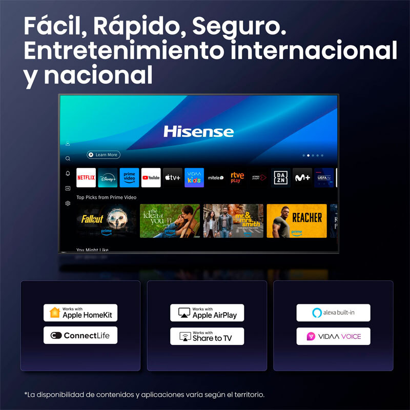 Televisor Hisense 55E8Q – 55 pulgadas 4K MiniLED 144Hz