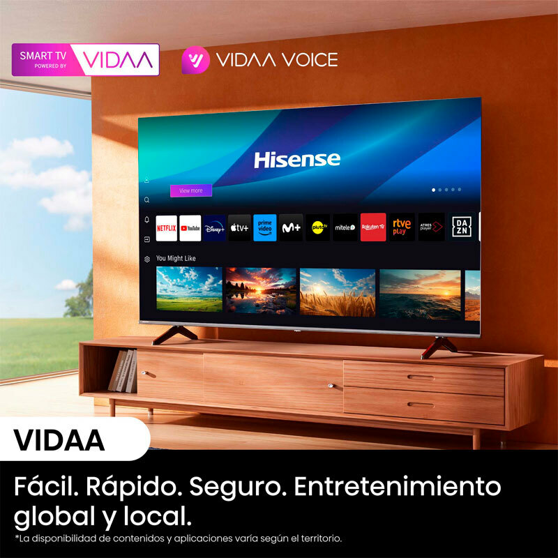 Televisor 58" Hisense 58A6N – LED 4K UHD, Smart VIDAA, Dolby Vision