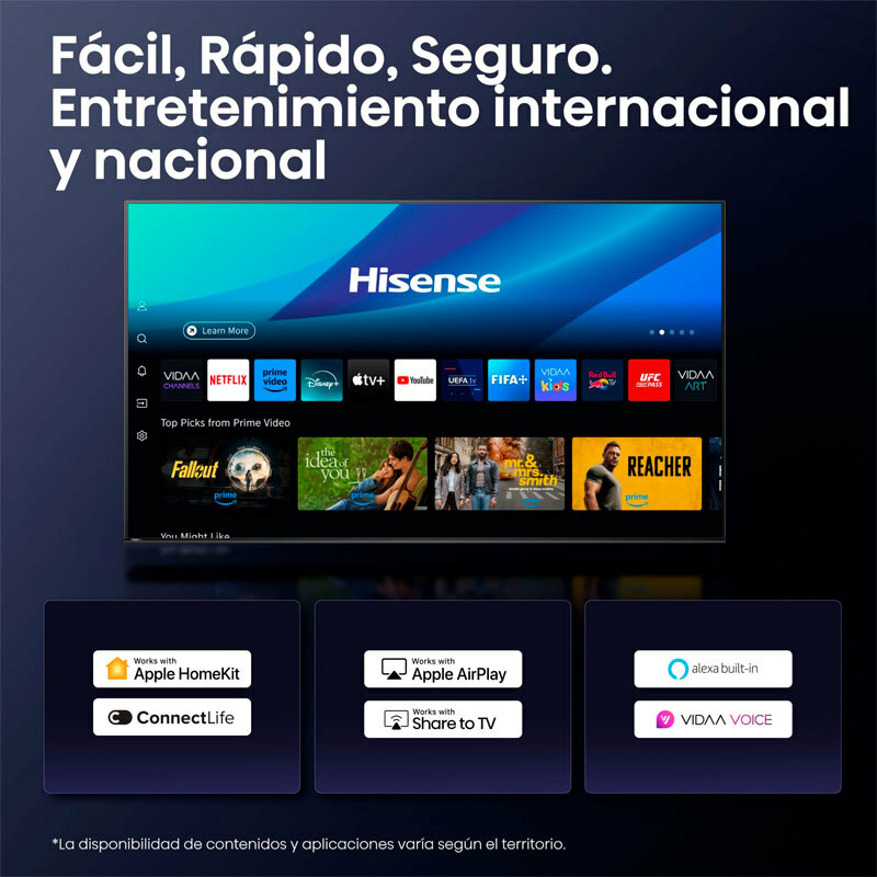 Televisor Hisense 65A6Q – 65" 4K UHD, Dolby Vision, Smart TV VIDAA