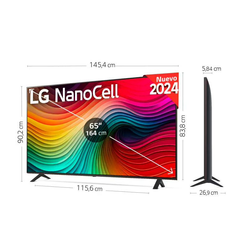 Televisor LG 65NANO82T6B – 65", 4K UHD, NanoCell