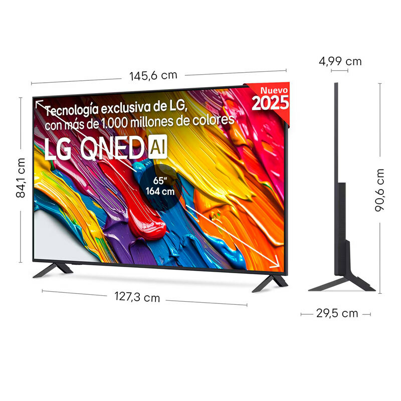 Televisor LG 65QNED82A6B – QNED 4K, α7 AI Gen8, HDMI 2.1 x3