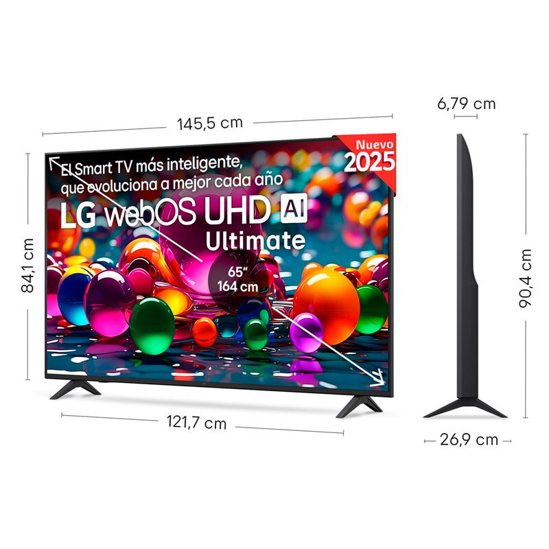 Televisor LED 65 pulgadas LG 65UA75006LA.AEU – 4K UHD, α7 AI Gen8, Smart webOS
