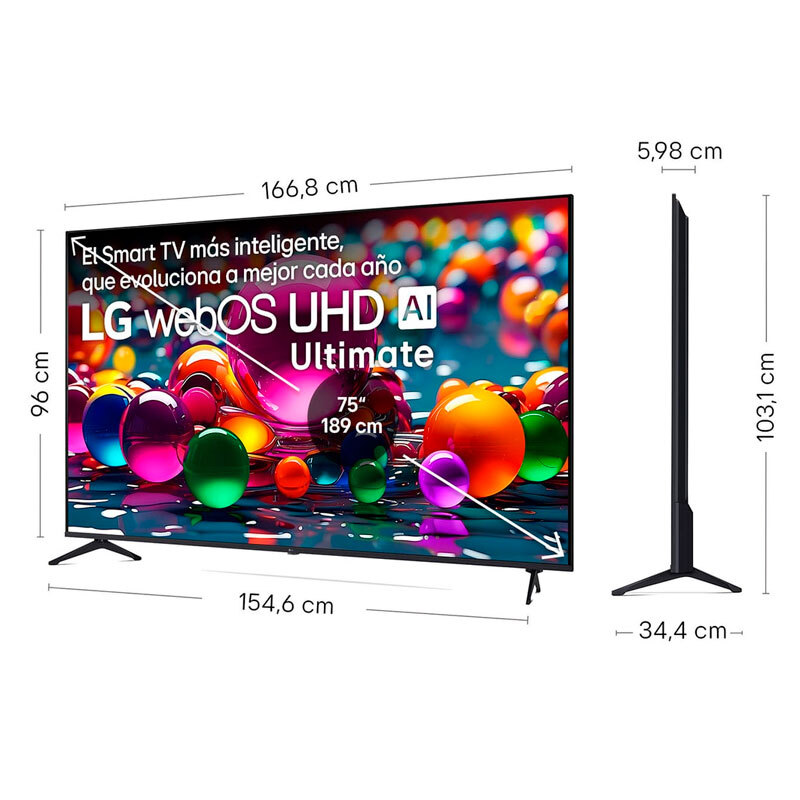 Televisor LG 75UA75006LA.AEUQ – 75" 4K UHD, α7 AI Gen8, webOS 25