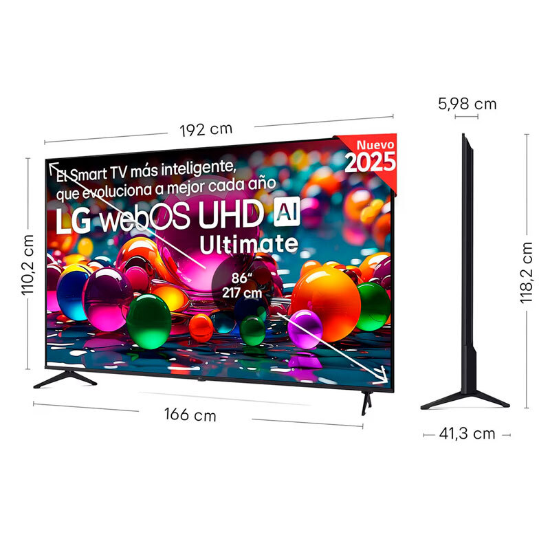Televisor LED LG 86UA75006LA.AEUQ – 86" 4K UHD, α7 AI Processor Gen8, webOS Smart TV
