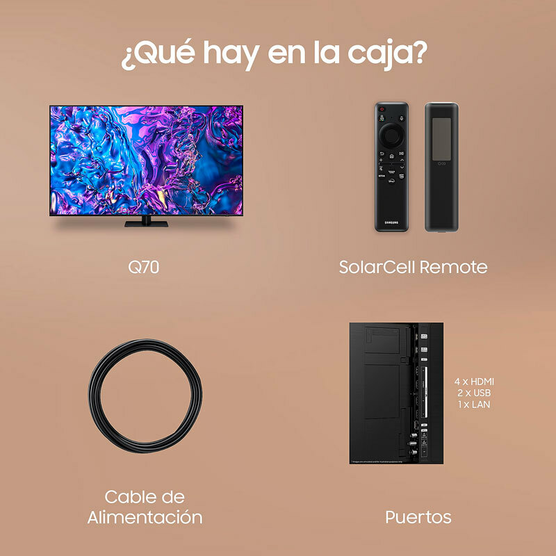 Televisor QLED Samsung TQ55Q70DATXXC – 55", 4K UHD, 100 Hz