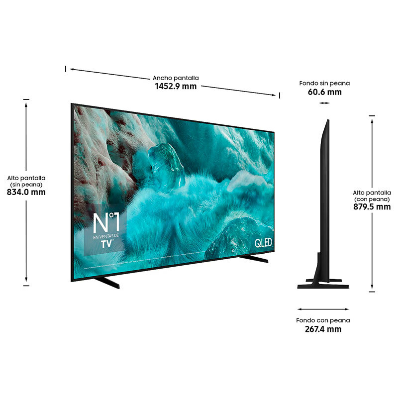 Televisor Samsung TQ65Q7FAAUXXC – 65" 4K QLED, Smart Tizen, HDR10+