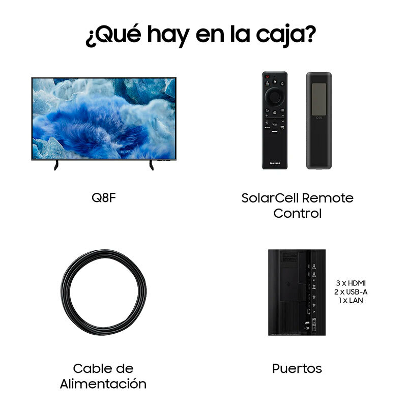 TV QLED Samsung TQ75Q8FAAUXXC – 75" 4K UHD, Quantum HDR+, Smart TV Tizen