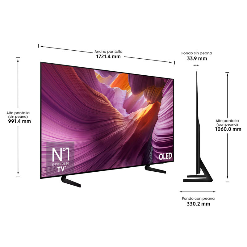 Televisor OLED Samsung TQ77S85FAEXXC – 77" 4K UHD, Gaming 120Hz, Dolby Atmos