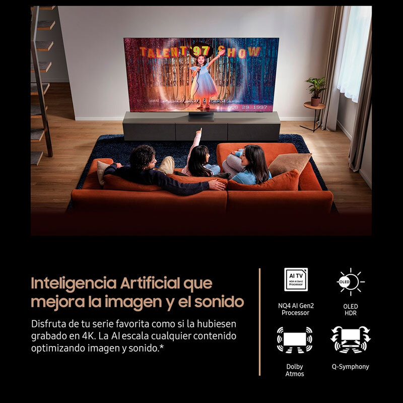 Televisor OLED Samsung TQ77S85FAEXXC – 77" 4K UHD, Gaming 120Hz, Dolby Atmos