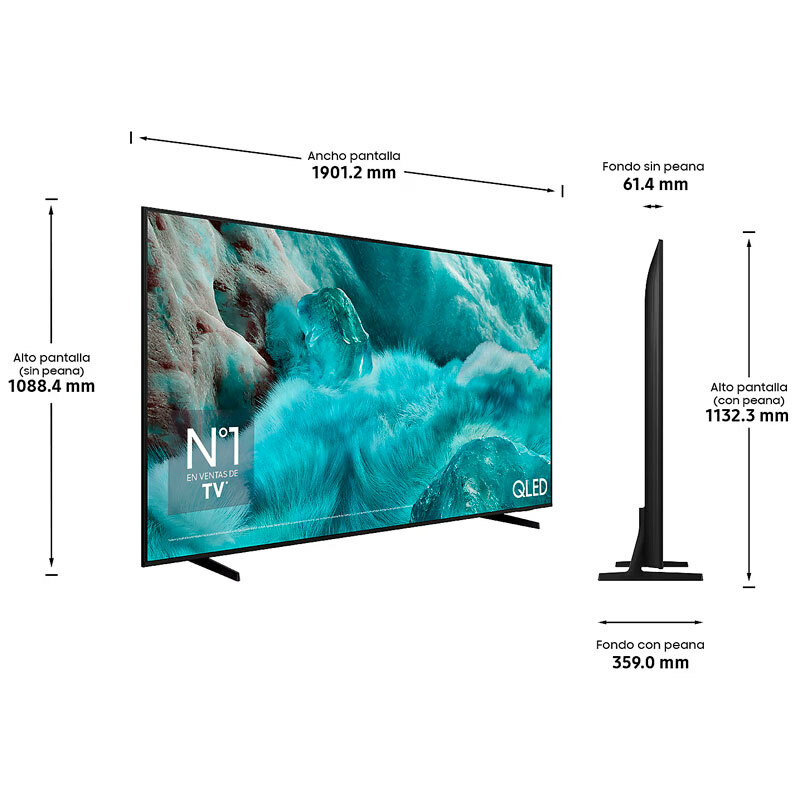 Televisor Samsung TQ85Q7FAAUXXC – 85" 4K QLED Smart TV