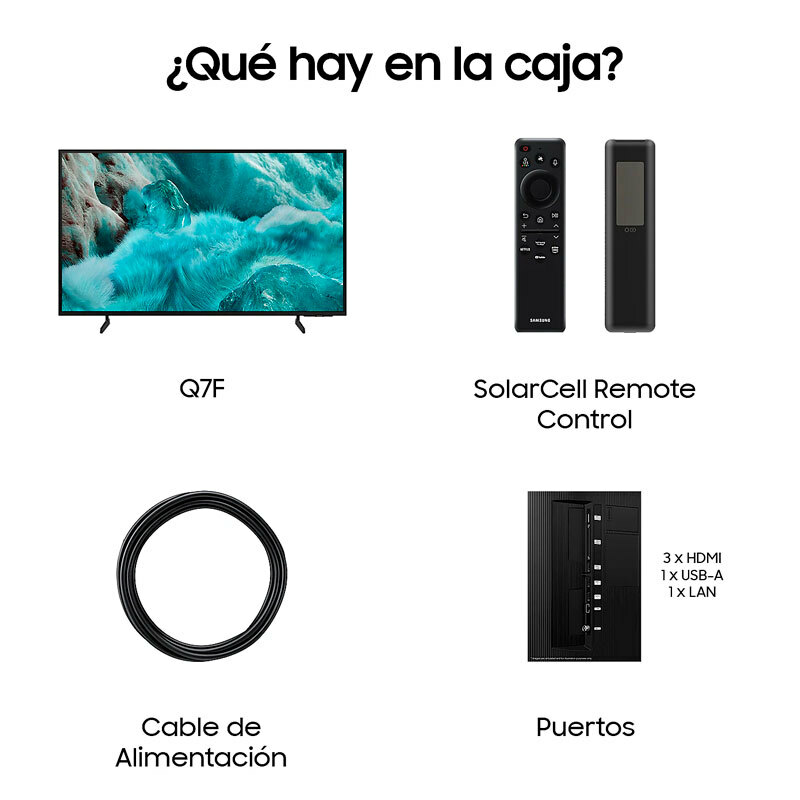 Televisor Samsung TQ85Q7FAAUXXC – 85" 4K QLED Smart TV