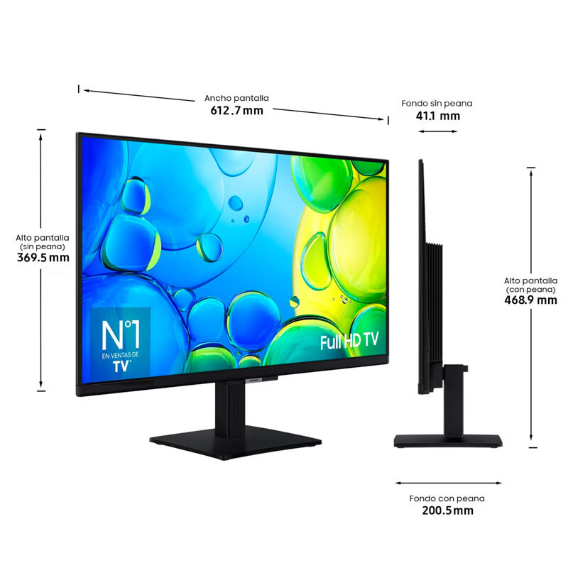 Televisor LED Samsung TU27F6005FKXXC – 27" Full HD, Smart TV (Tizen), HDR10+