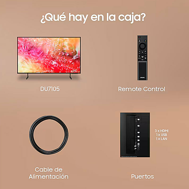 Televisor Samsung TU43DU7105KXXC – 43", 4K UHD, Smart TV (Tizen)