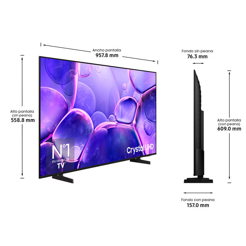 Televisor Samsung TU43U8005FUXXC – 43" 4K UHD, Smart TV Tizen, HDR10+