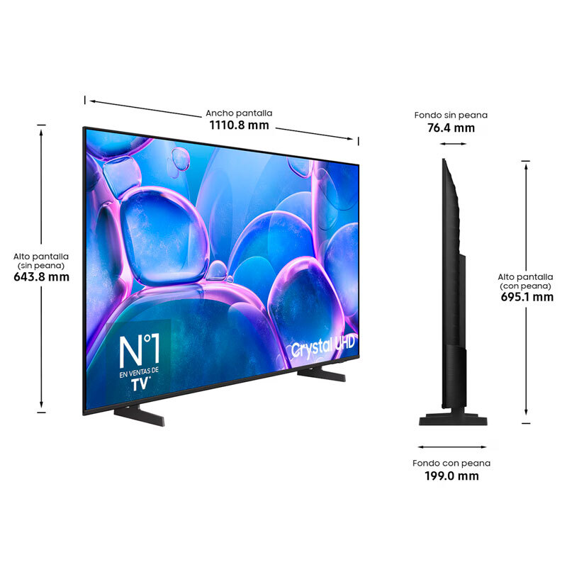 Televisor LED Samsung TU50U7025FKXXC – 50" 4K UHD, Tizen Smart TV, HDR10+