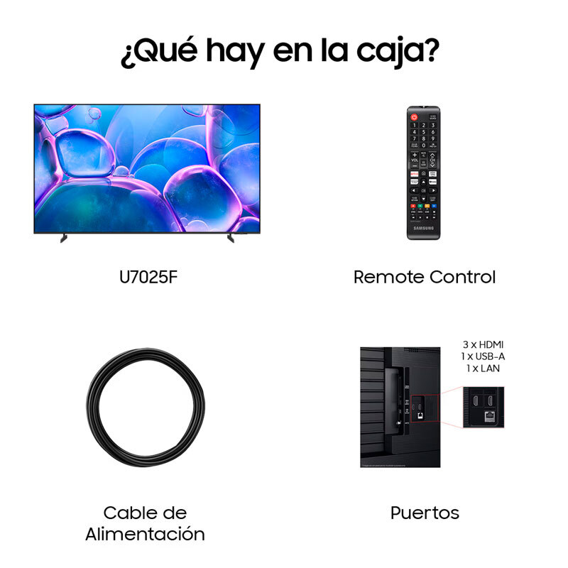 Televisor Samsung TU75U7025FKXXC – 75" 4K UHD, HDR10+, Tizen Smart TV