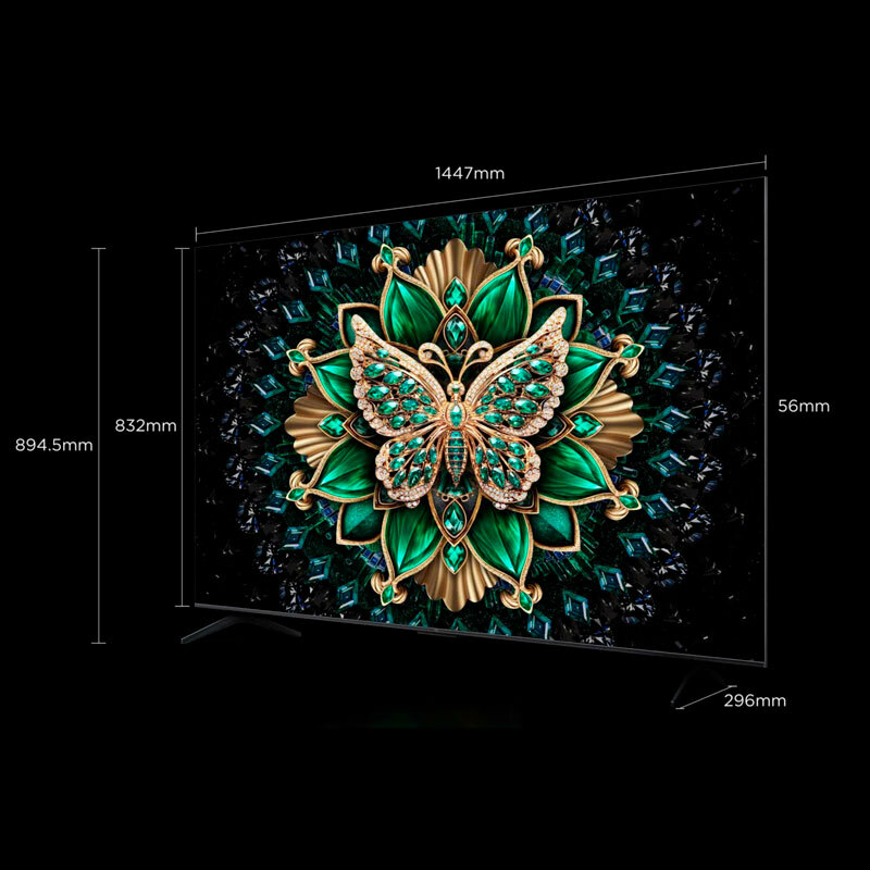 Televisor TCL 65C6K – 65" 4K QD‑MiniLED, 144 Hz, Dolby Atmos