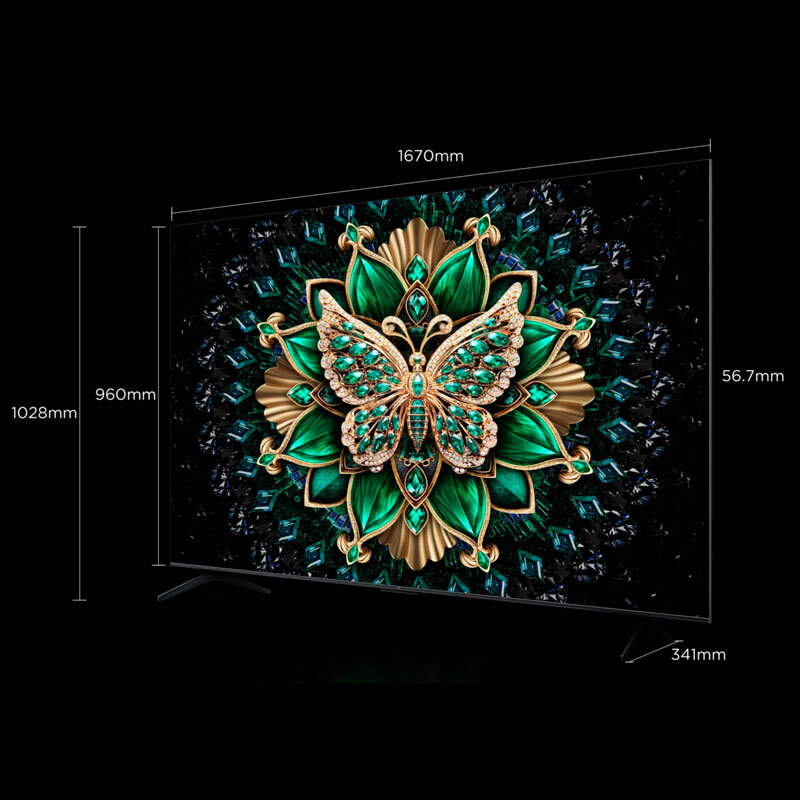 Televisor TCL 75C6K – 75", QD‑Mini LED 4K, 144 Hz