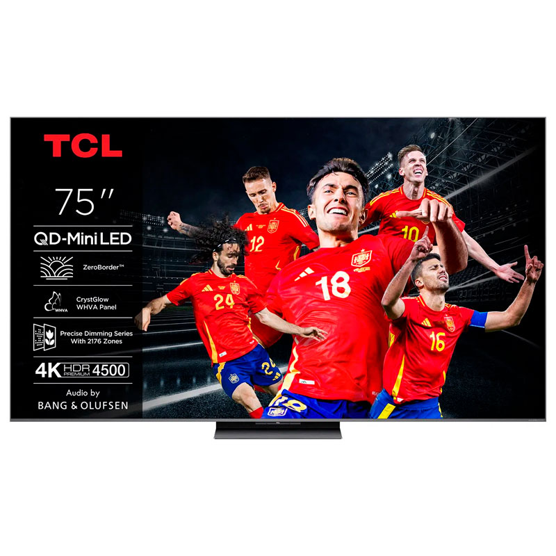 Televisor 75" TCL 75C8K – QD Mini LED 4K, 144 Hz, Audio 90W B&O