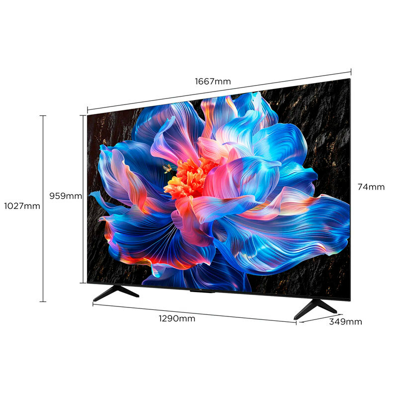 Televisor LED TCL 75P6K – 75 pulgadas, 4K UHD, Google TV