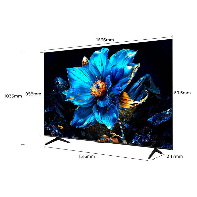 Televisor TCL 75P7K – QLED 4K, Dolby Vision, Google TV