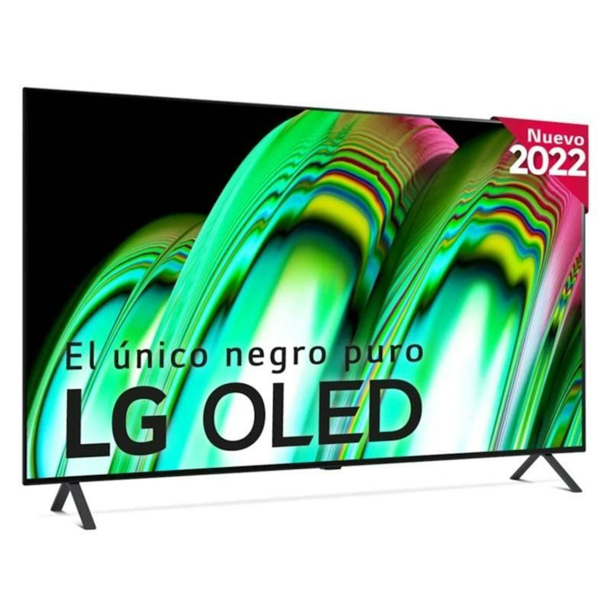 Televisor LG OLED65A26LA de 65 pulgadas, pantalla OLED 4K UHD con peana