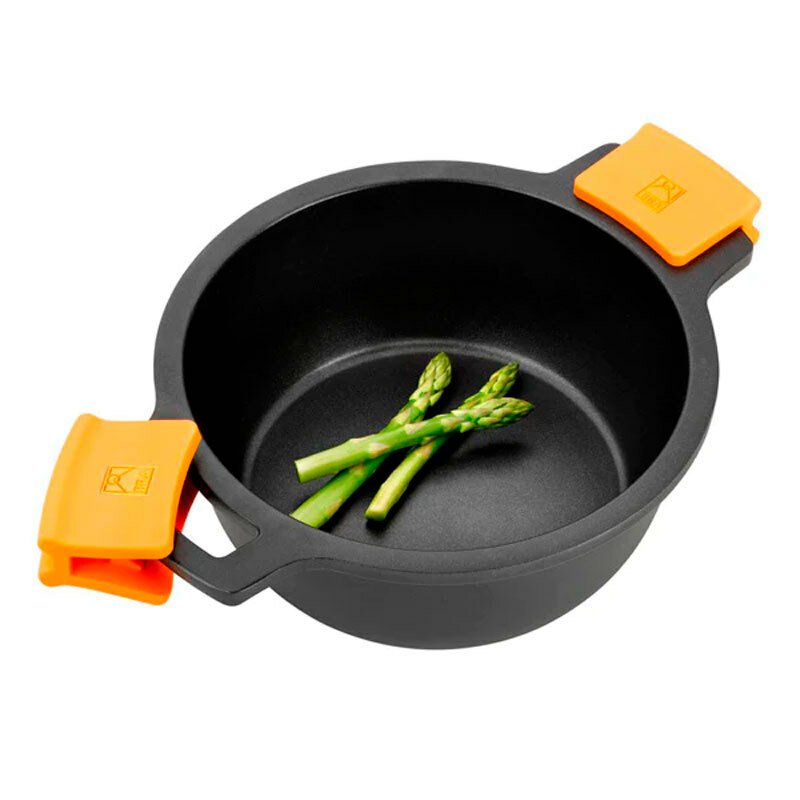 Cacerola alta BRA Efficient – 28 cm, Antiadherente Teflon, Fondo full induction