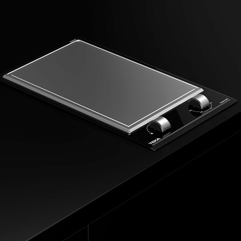 Placa Teppan Yaki Teka YZC 32600 XFL – 2 zonas, 2400 W, cristal negro