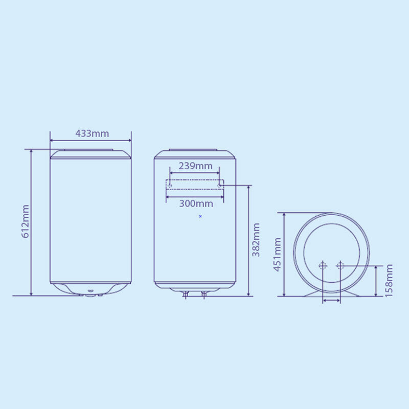 Termo eléctrico EDESA TRE 50 – 50 L, 1500 W, instalación vertical