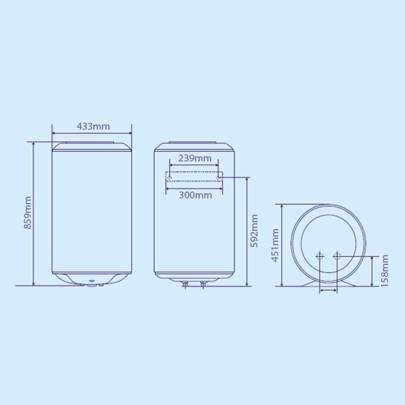 Termo eléctrico EDESA TRE 80L – 80 L, 1500 W, resistencia antical