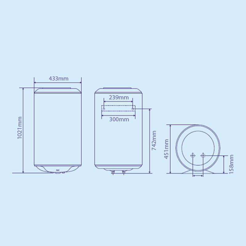 Termo eléctrico Edesa TRE 100 – 100 L, resistencia antical, Brisejet