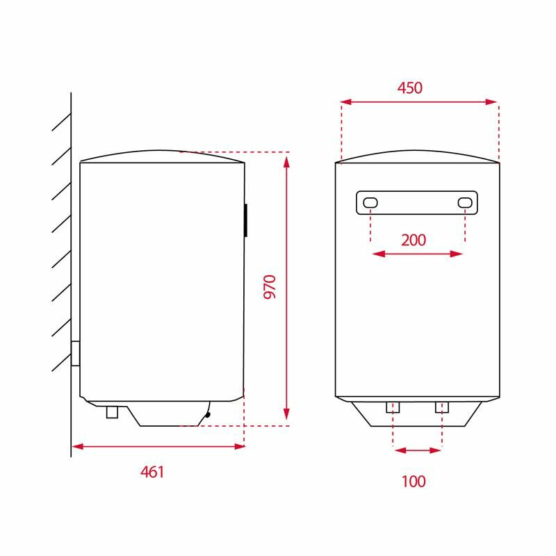 Termo eléctrico Teka EWH 100 C – 100 L, 1500 W, Vertical