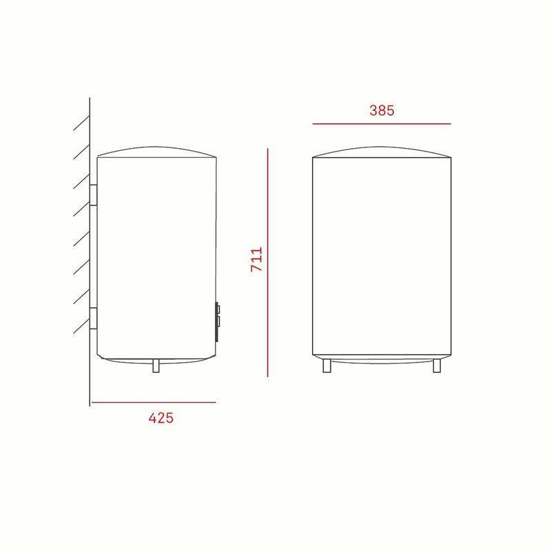 Termo eléctrico Teka EWH 50 H – 46 L, 1.500 W, instalación vertical/horizontal